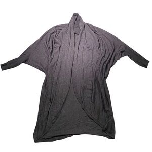 Eileen Fisher Flowy Drape Dark Grey Cardigan Size Small